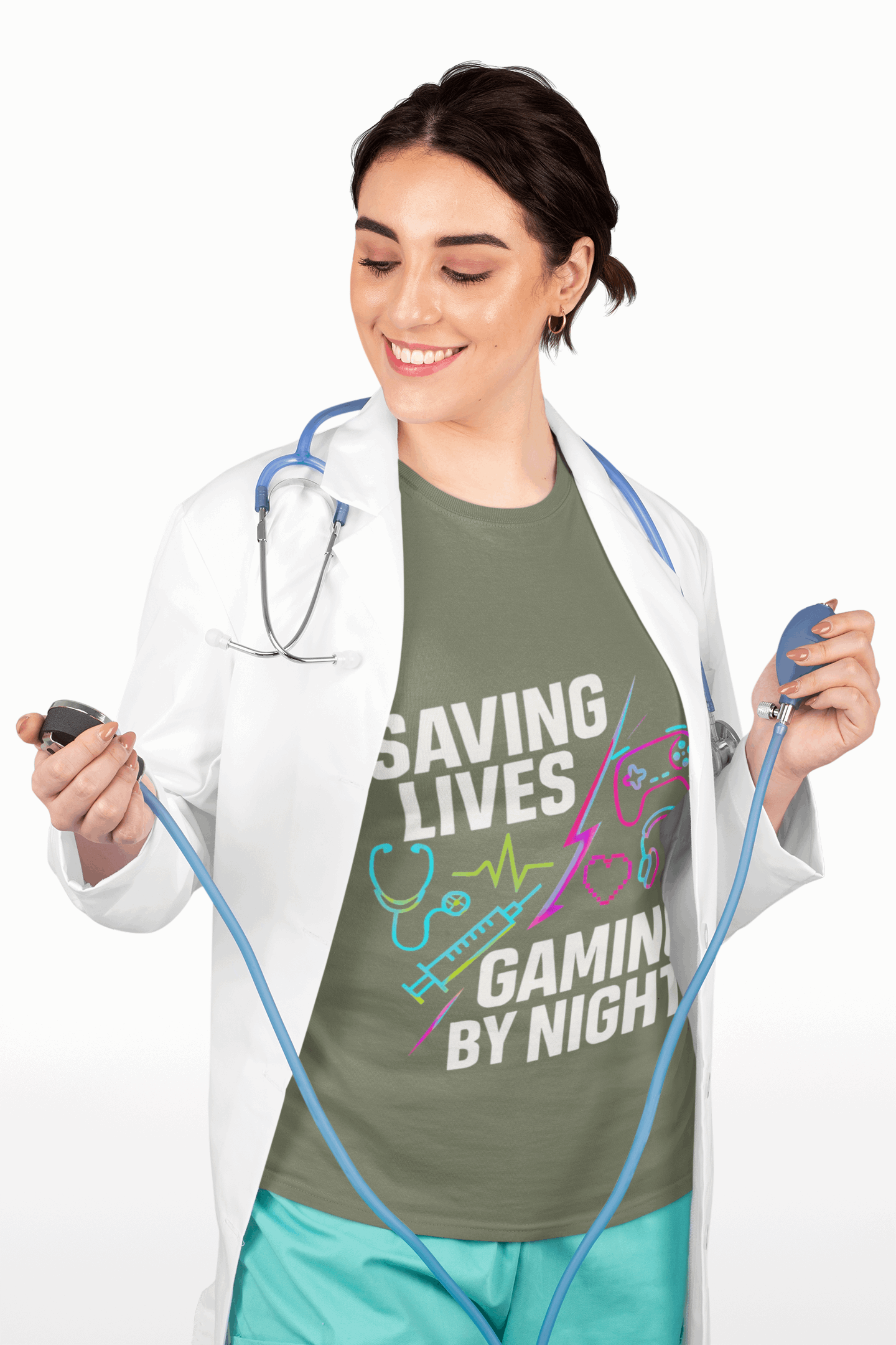 Gaming by Night Unisex T-Shirt | Perfect for Gamers, Medical Professionals, Casual Wear, Gift, Birthday Product vendor