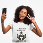 Inspirational Healthcare T-Shirt, Thank You for Choosing to Heal Shirt – Nurse Appreciation Gift – Doctor Gratitude T-shirt – It Starts With You – Minimalist Medical Design Product vendor