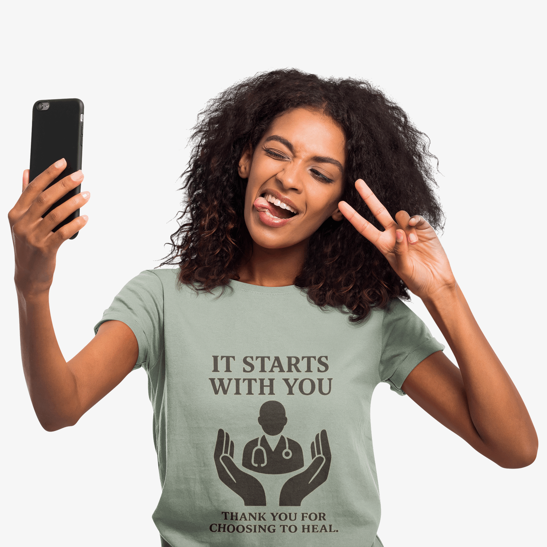 Inspirational Healthcare T-Shirt, Thank You for Choosing to Heal Shirt – Nurse Appreciation Gift – Doctor Gratitude T-shirt – It Starts With You – Minimalist Medical Design Product vendor