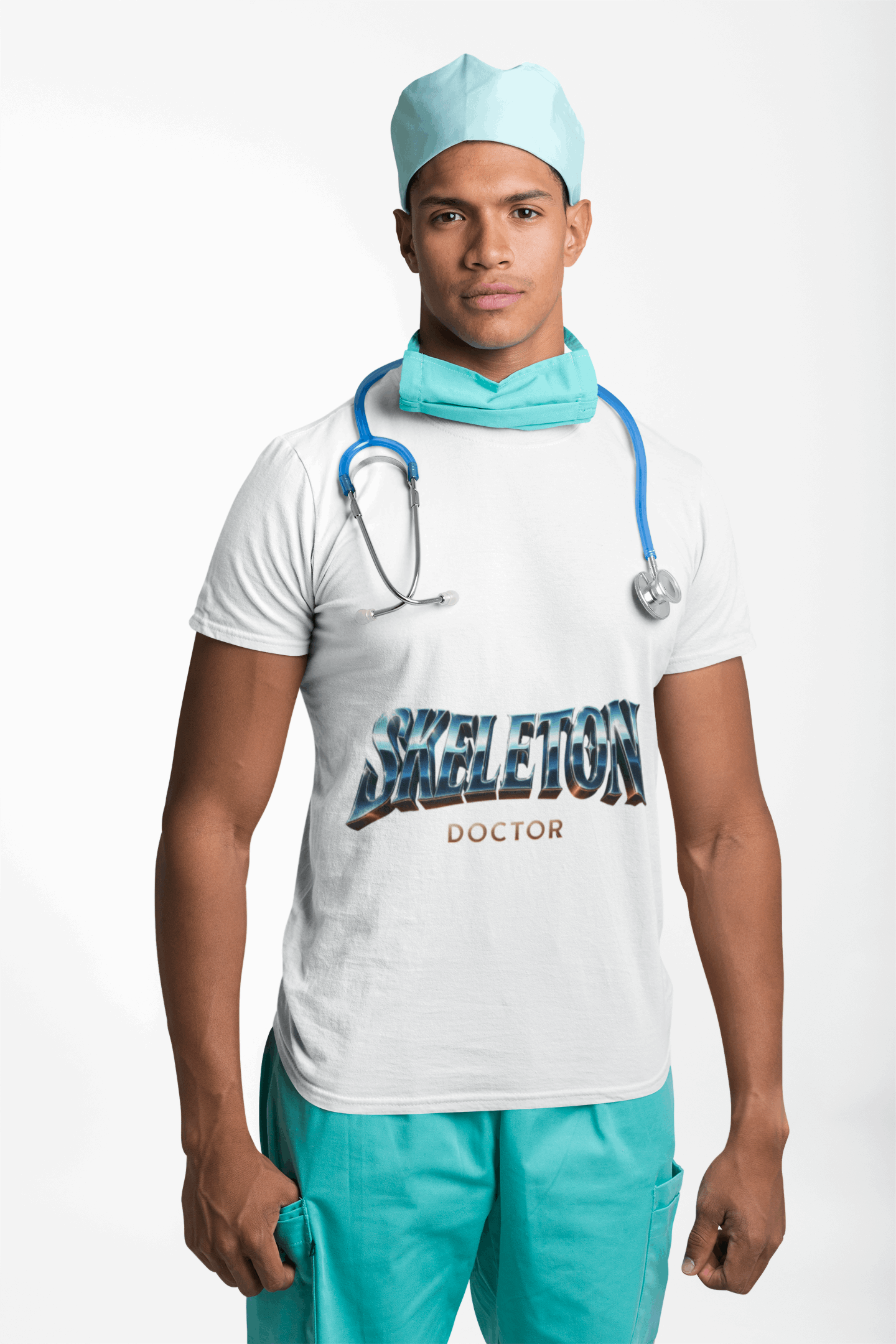 Skeleton Doctor Unisex Softstyle T-Shirt | Fun Halloween Tee, Cute Gift for Medical Professionals, Skeleton Shirt, Spooky Product vendor