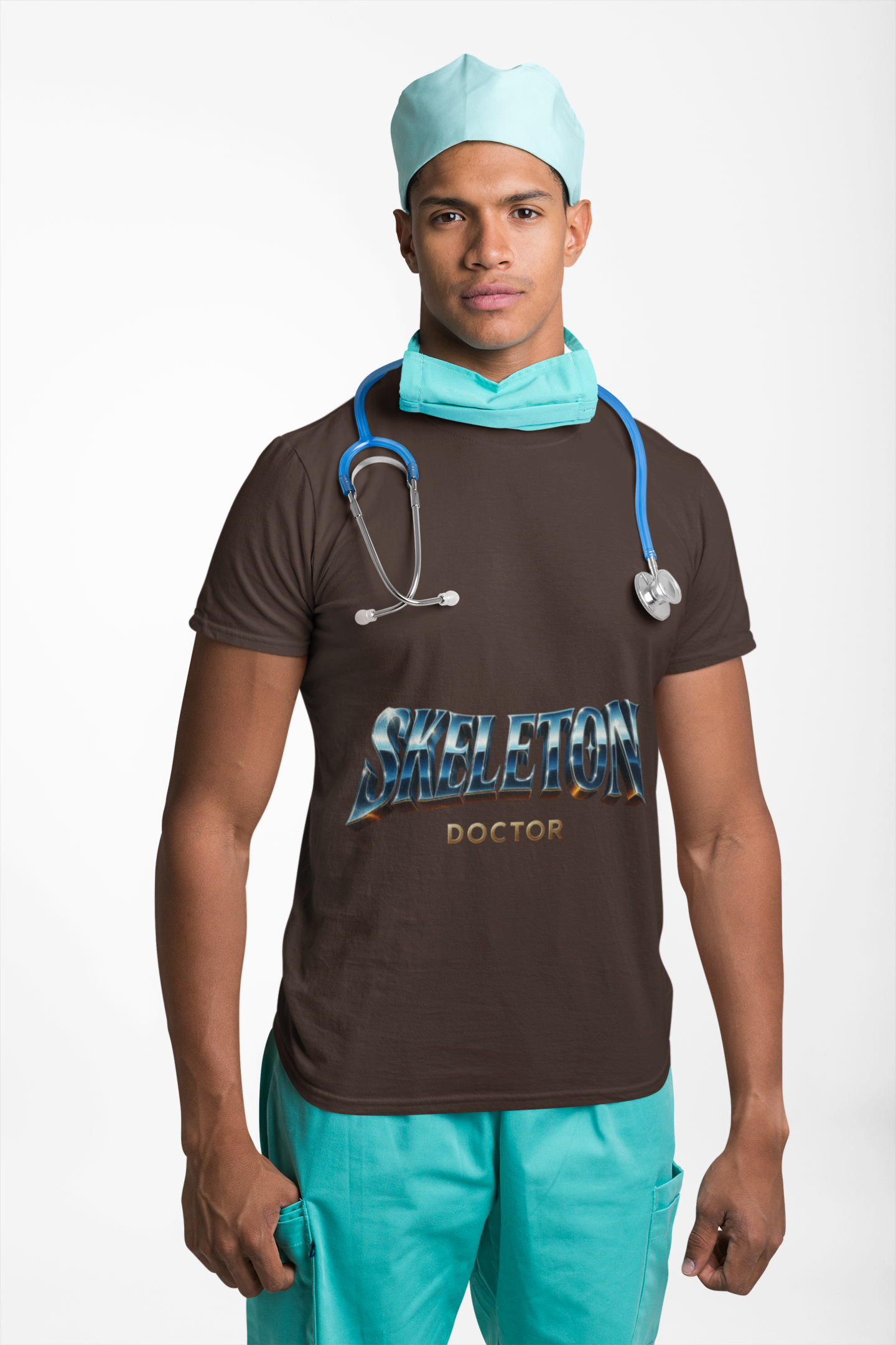 Skeleton Doctor Unisex Softstyle T-Shirt | Fun Halloween Tee, Cute Gift for Medical Professionals, Skeleton Graphic Shirt, Spooky Product vendor