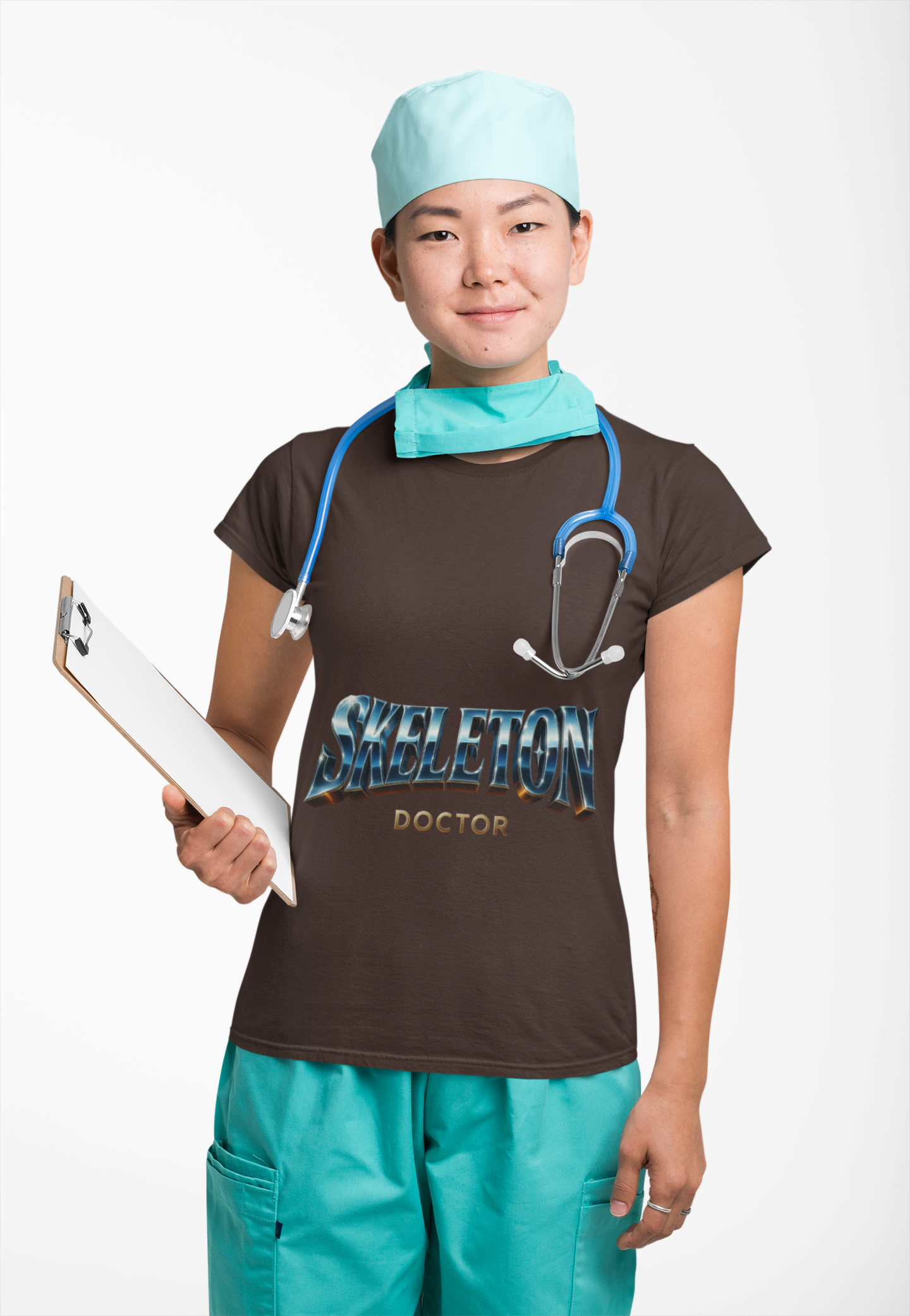 Skeleton Doctor Unisex Softstyle T-Shirt | Fun Halloween Tee, Cute Gift for Medical Professionals, Skeleton Graphic Shirt, Spooky Product vendor