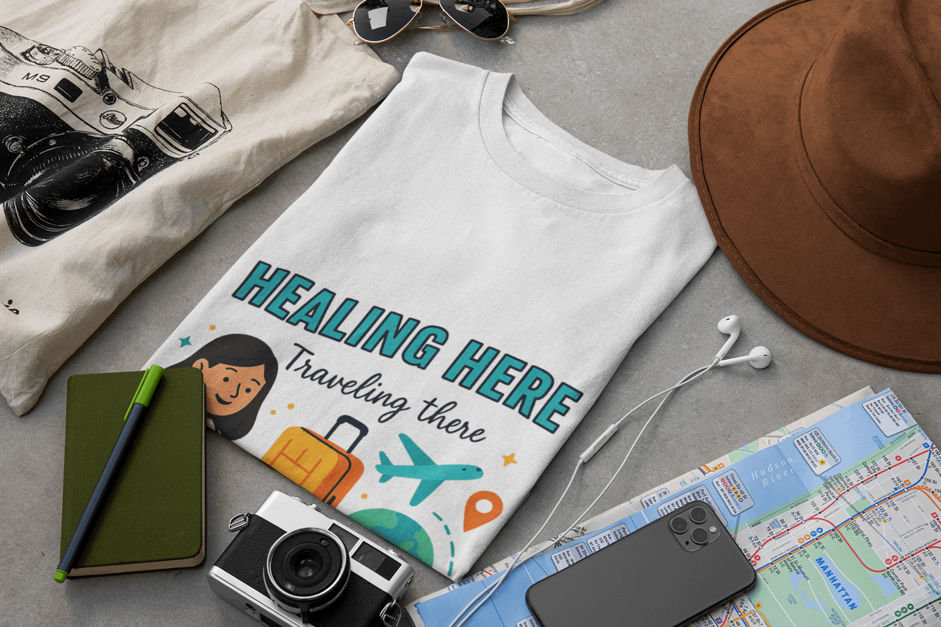 Travel-Inspired Healthcare T-Shirt, Best Doctor Gift, Travel Nurse Apparel, Healing Here Tee, Unisex Graphic Shirt, Vacation Outfit Product vendor