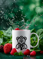 Cute Bear Design Ceramic Mug | Gift for Coffee Lovers, Personalized Mug, Animal Lover Gift, Cute Coffee Cup, Home Decor