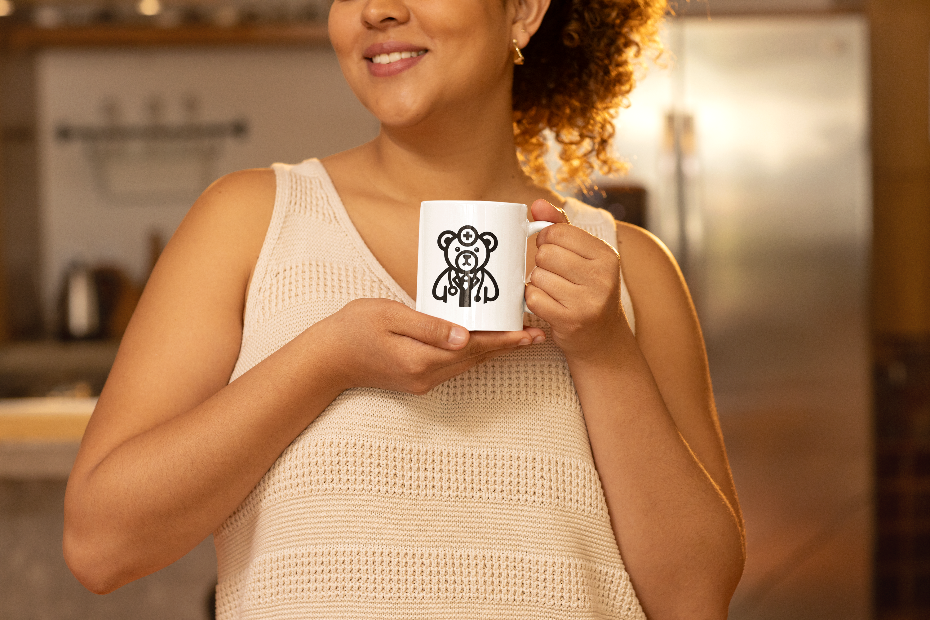 Cute Bear Design Ceramic Mug | Gift for Coffee Lovers, Personalized Mug, Animal Lover Gift, Cute Coffee Cup, Home Decor
