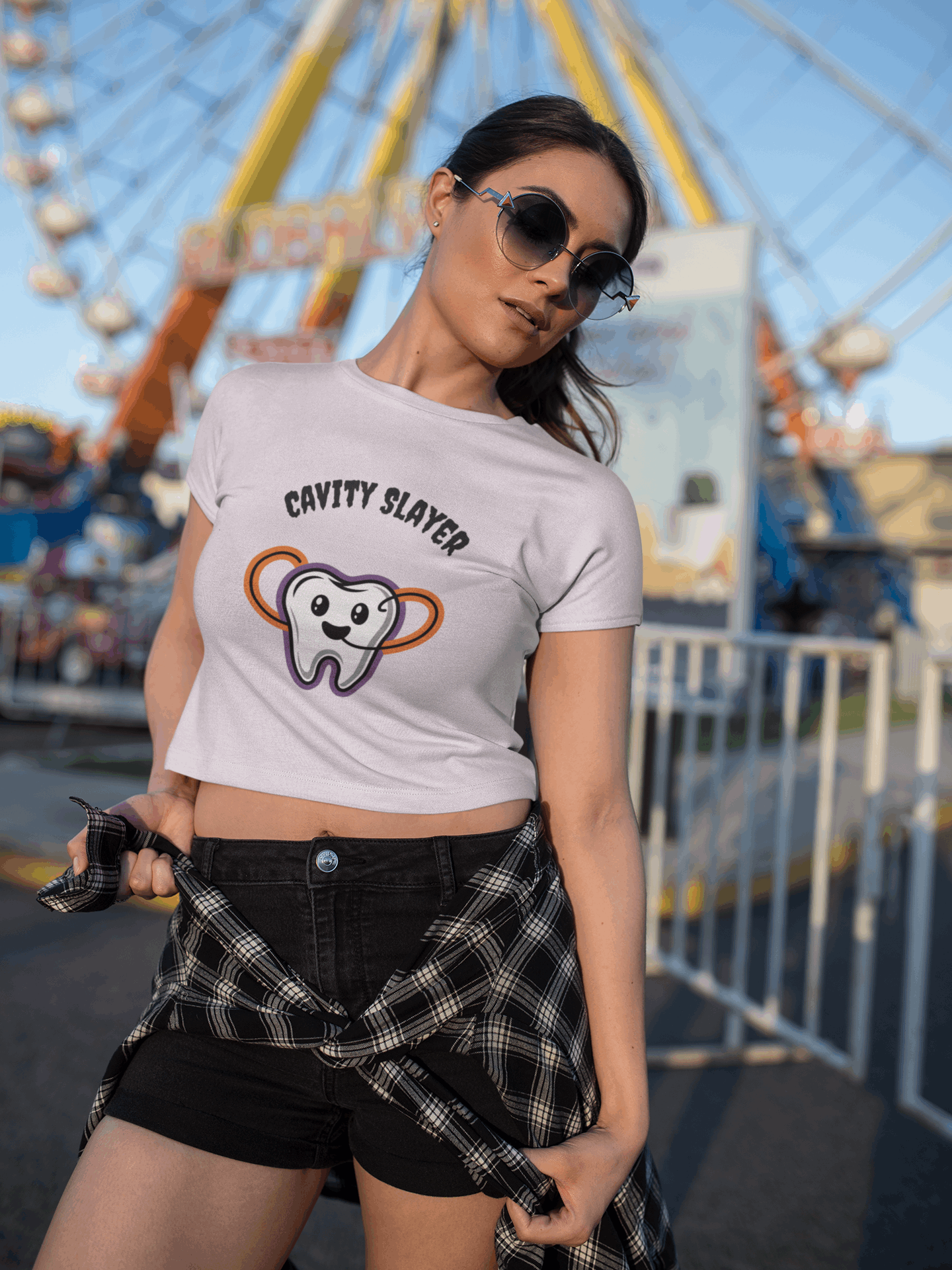 Trick or Teeth Halloween Tee, Fun Unisex T-Shirt, Cute Tooth Graphic Shirt, Perfect for Halloween Party, Kids and Adults - YOUSTOMIZE