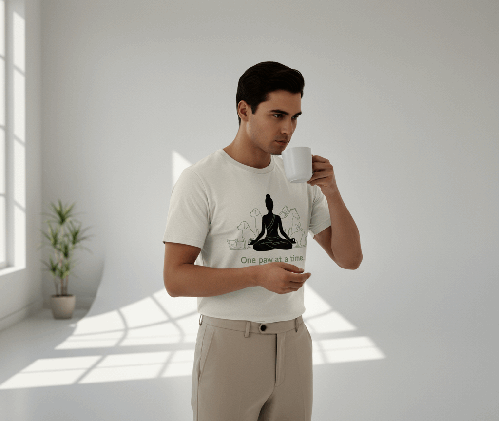 Mindful Pet Lover Tee - One Paw at a Time
