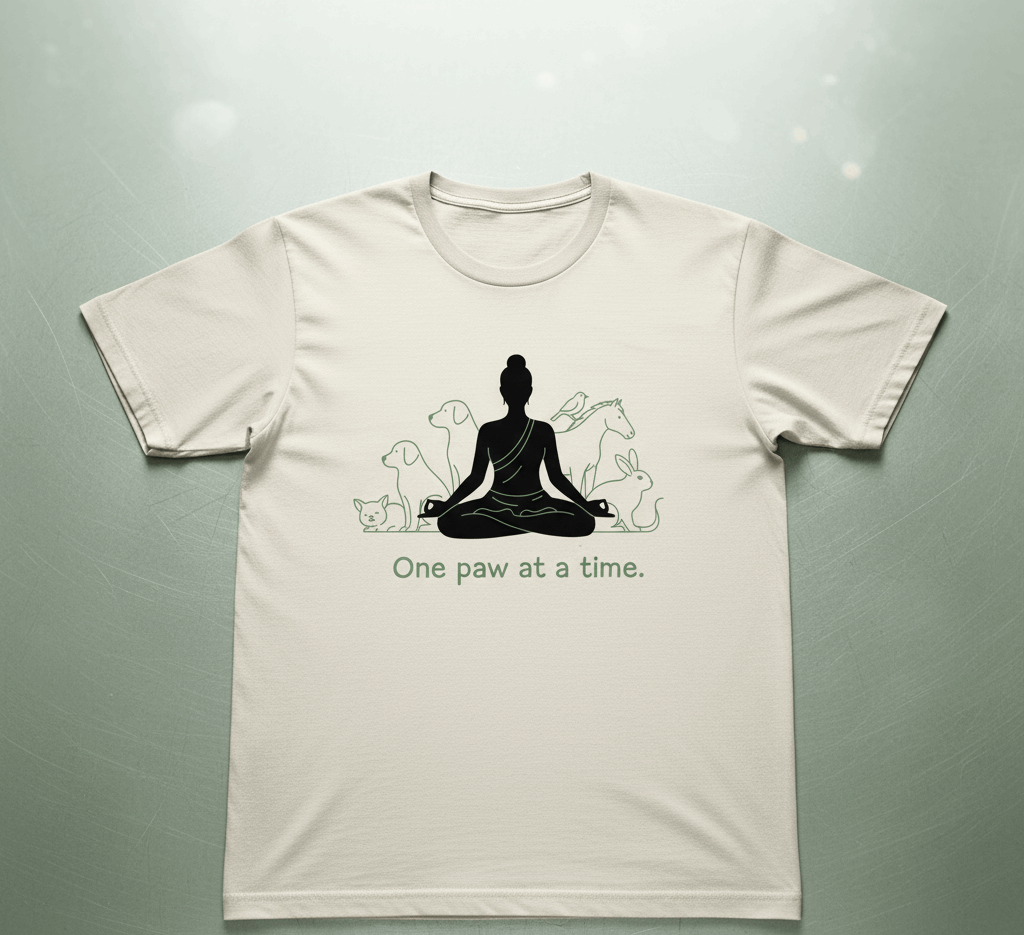 Mindful Pet Lover Tee - One Paw at a Time