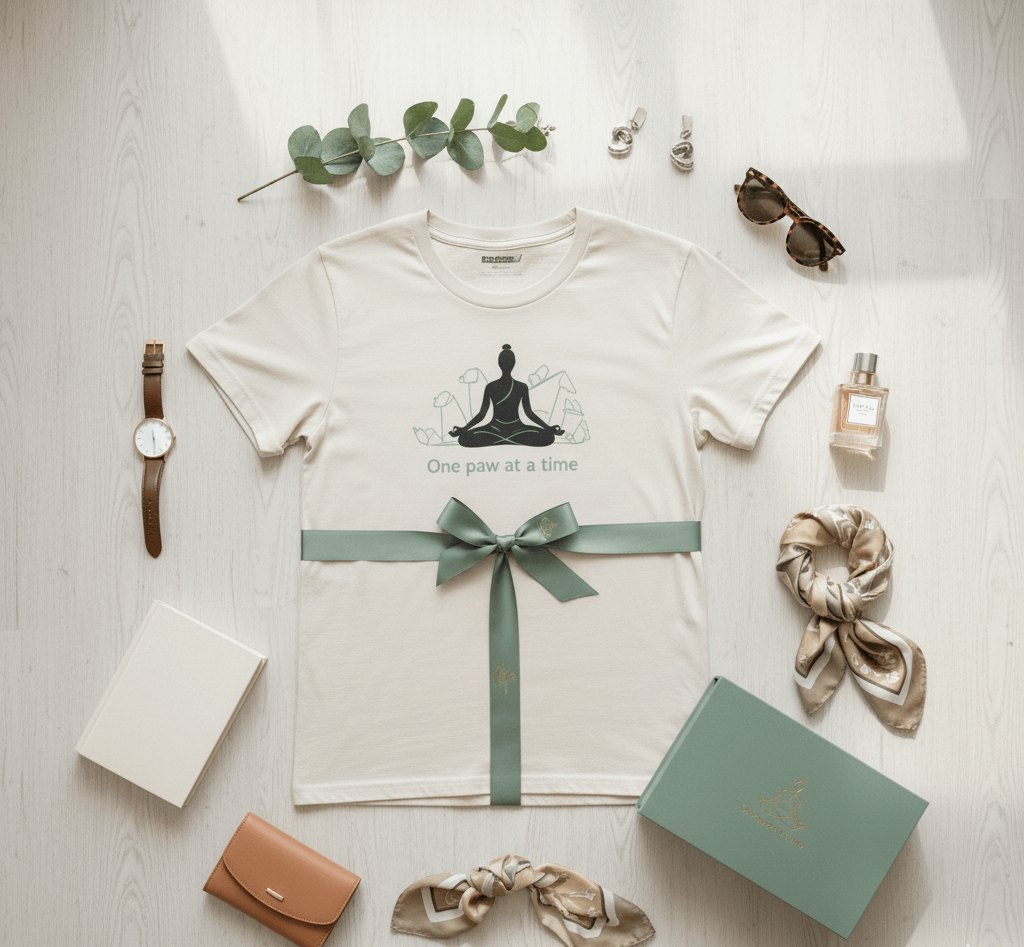 Mindful Pet Lover Tee - One Paw at a Time