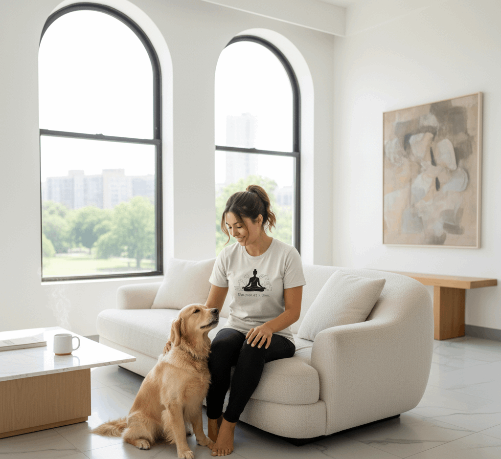 Mindful Pet Lover Tee - One Paw at a Time