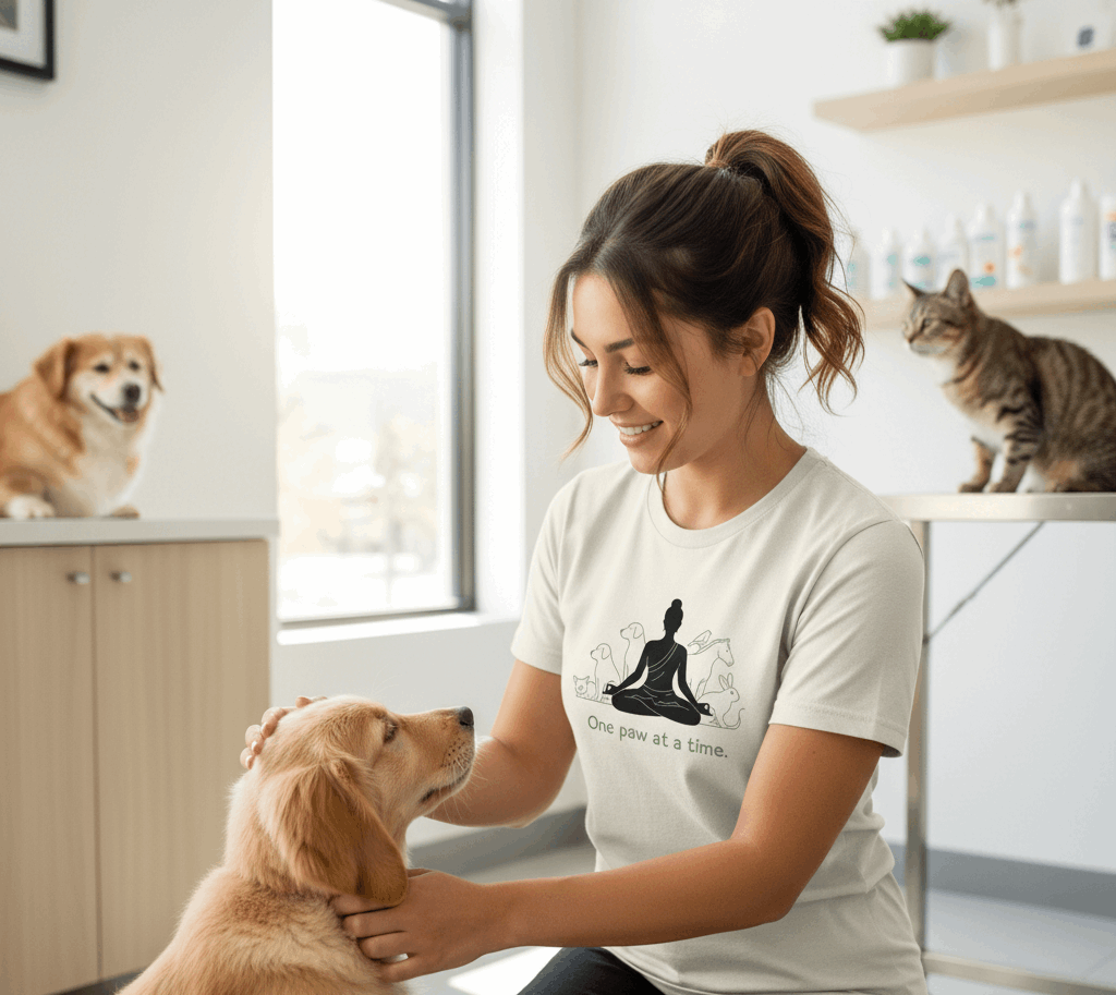 Mindful Pet Lover Tee - One Paw at a Time