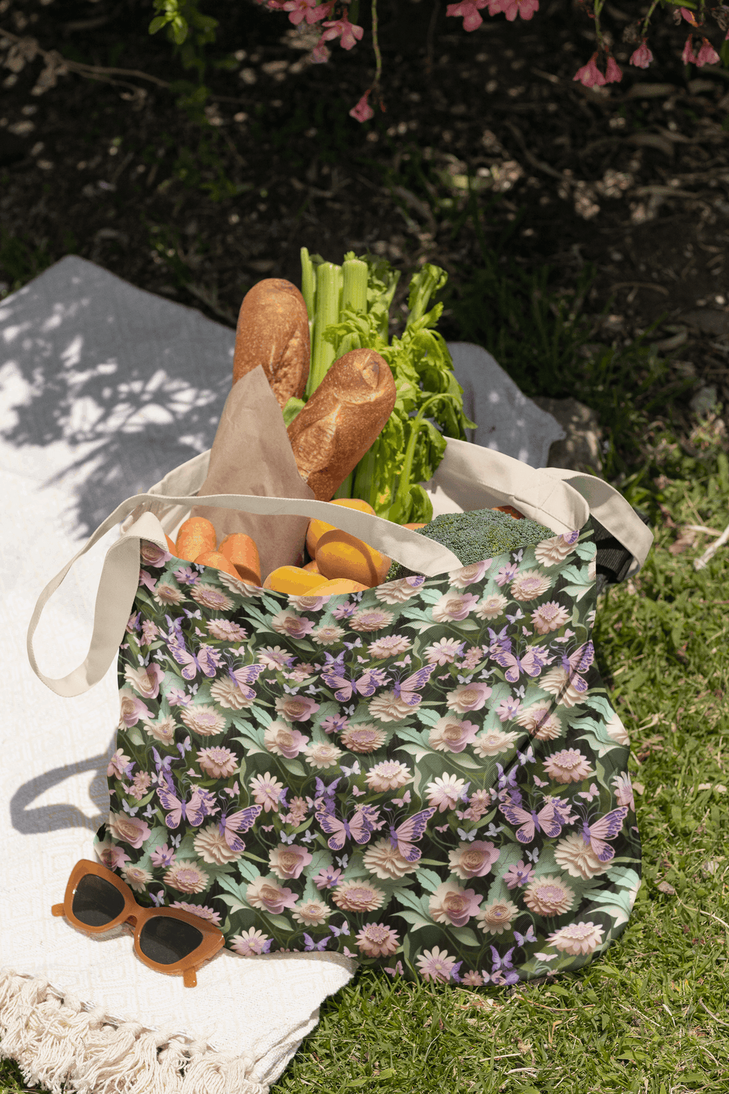Floral Pattern Tote Bag - Stylish Eco-Friendly Accessory for Everyday Use