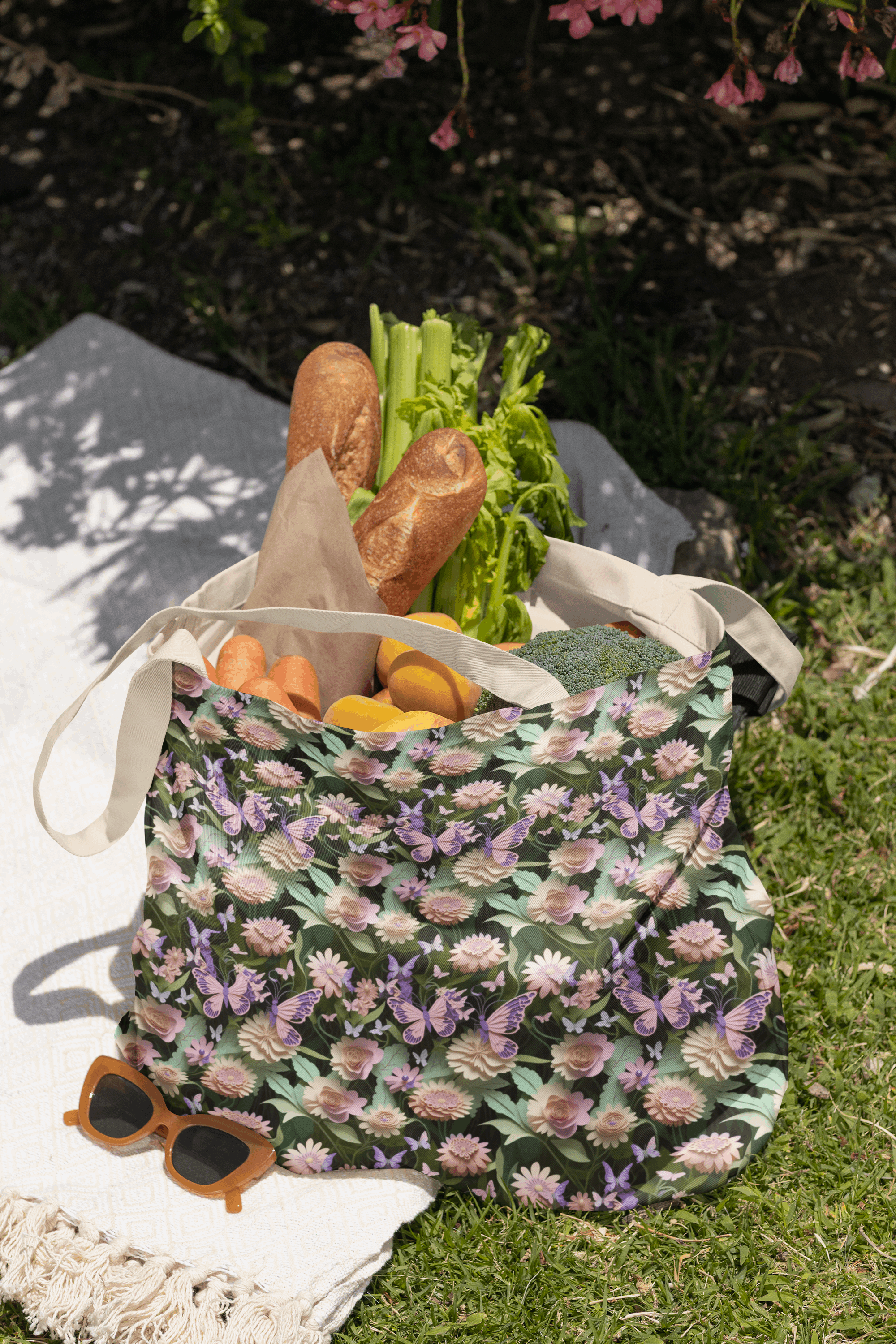 Floral Pattern Tote Bag - Stylish Eco-Friendly Accessory for Everyday Use