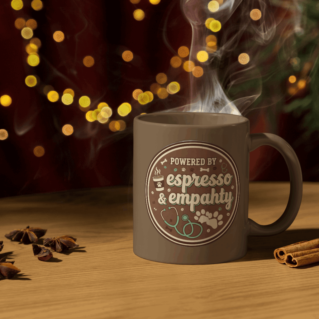 Expresso and Empathy Ceramic Mug - Veterinarian Coffee Lover and Empathy Gift