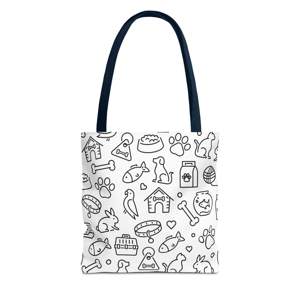 Pet Lover's All-Over Print Tote Bag - Fun Animal Design