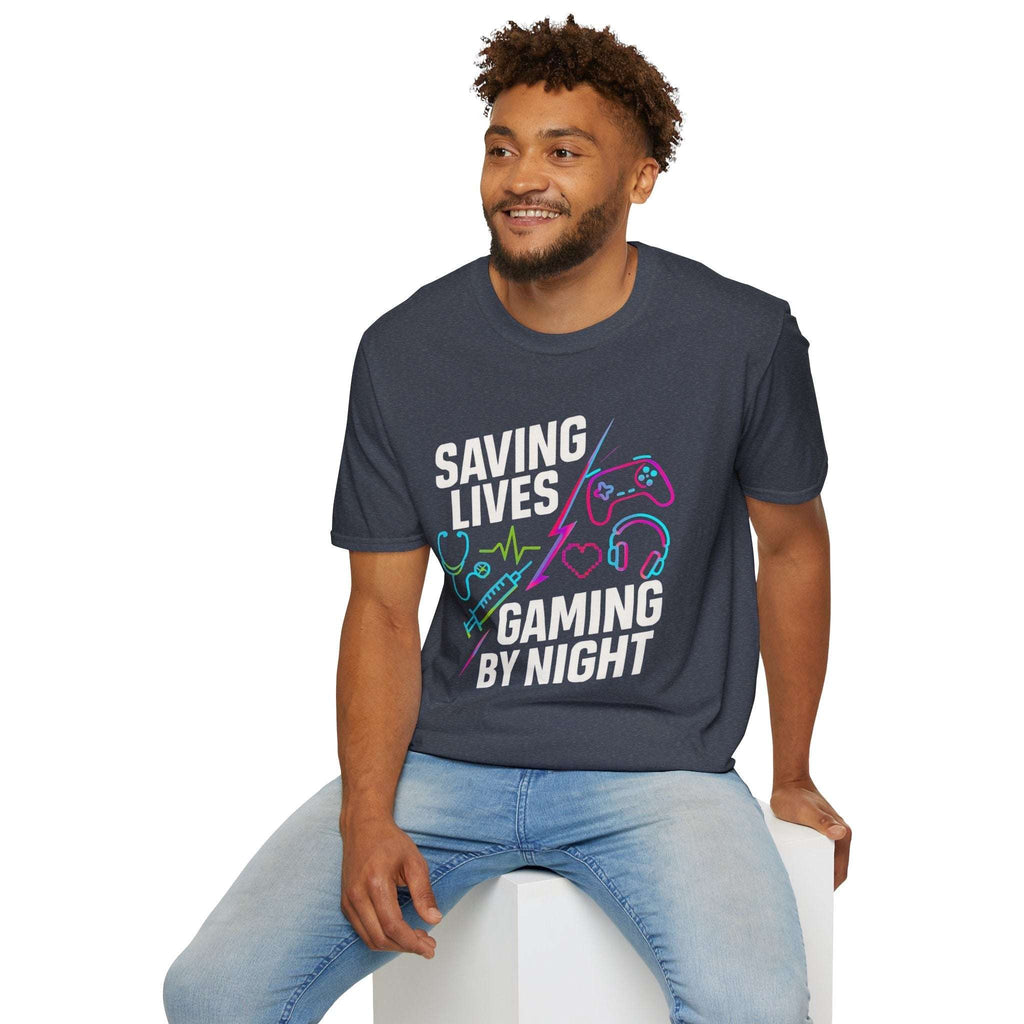 Gaming by Night Unisex T-Shirt | Perfect for Gamers, Medical Professionals, Casual Wear, Gift, Birthday Product vendor