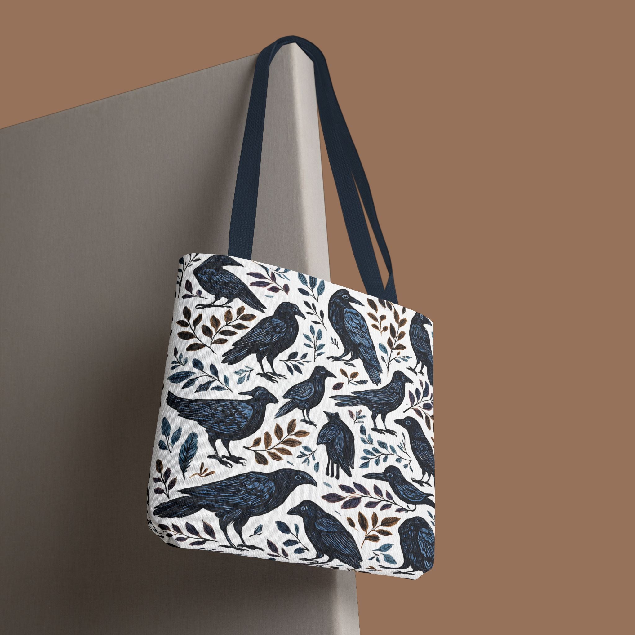 Nature-Inspired Tote Bag, Eco-Friendly Bag for Shopping, Beach, Travel, Gift for Bird Lovers, Floral Print Bag, Versatile Everyday Carry