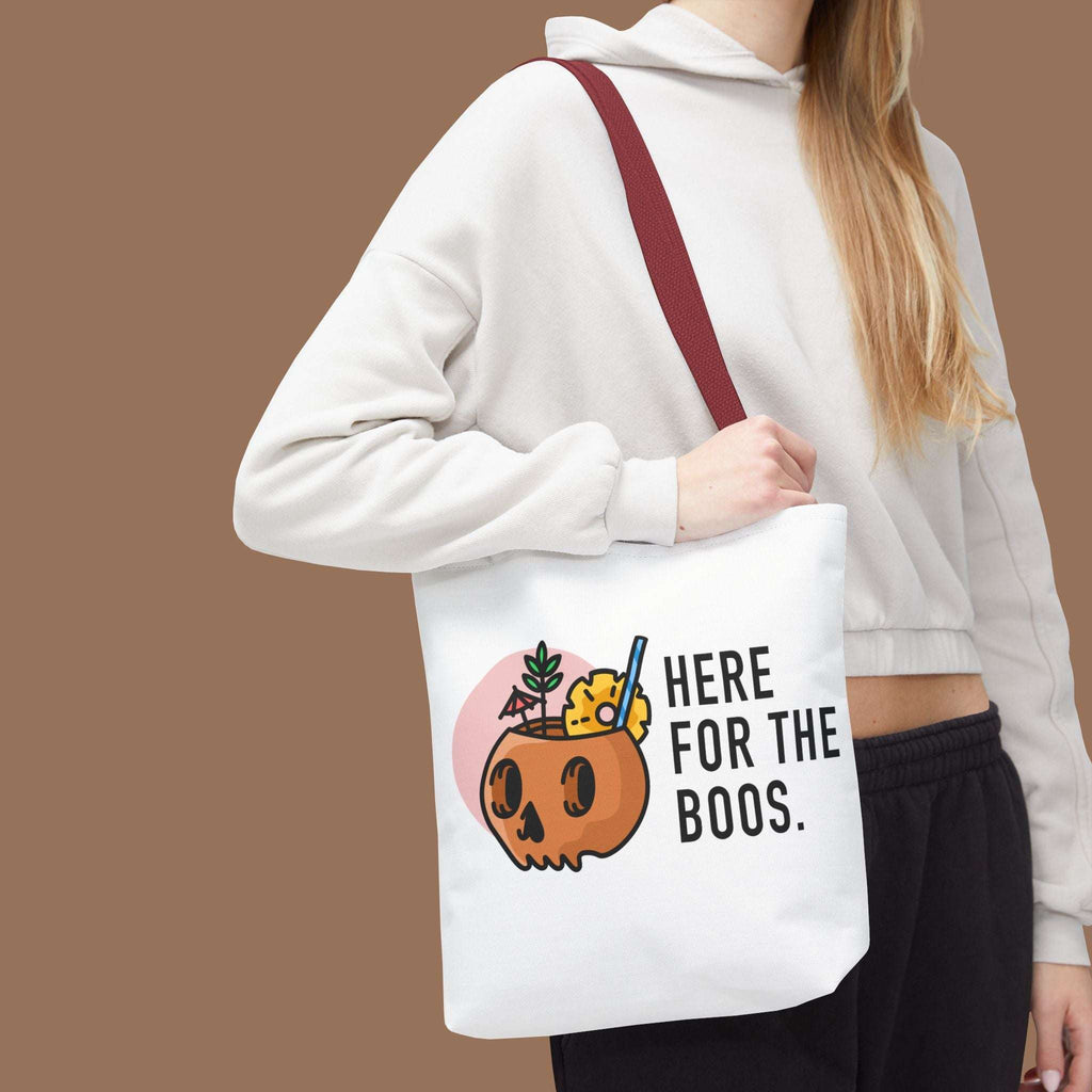 Halloween Tote Bag, Here for the Boos, Spooky Shopping Bag, Trick or Treat Tote, Autumn Accessory - YOUSTOMIZE