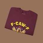 F-Caw-F Funny Chicken Sweatshirt, Unisex Crewneck, Gift for Chicken Lovers, Casual Wear, Cozy Outfit