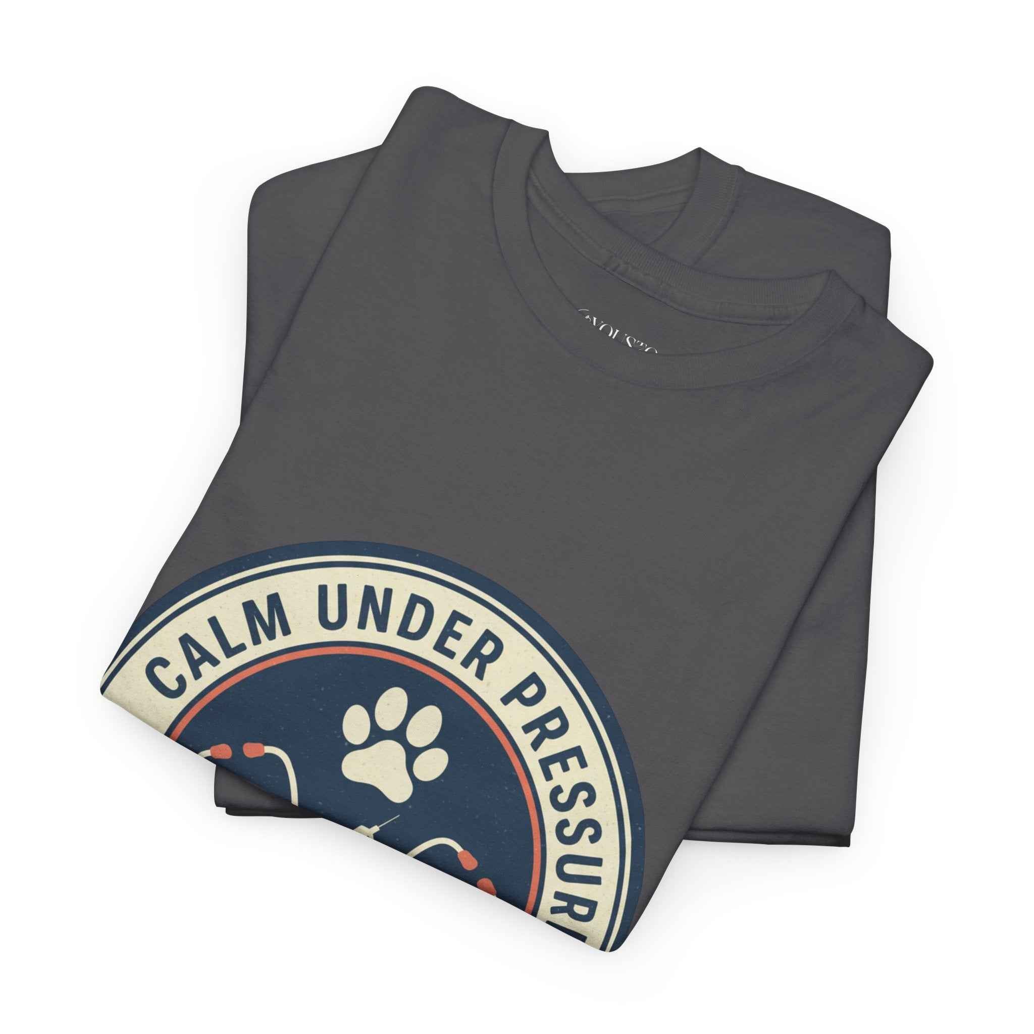 Calm Under Pressure" Vet Tech T-Shirt | Vintage Animal Care Design