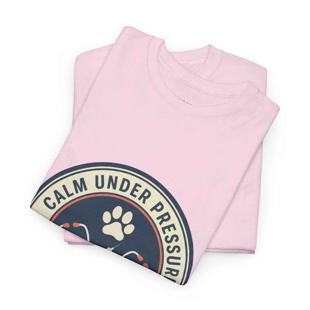 Calm Under Pressure" Vet Tech T-Shirt | Vintage Animal Care Design