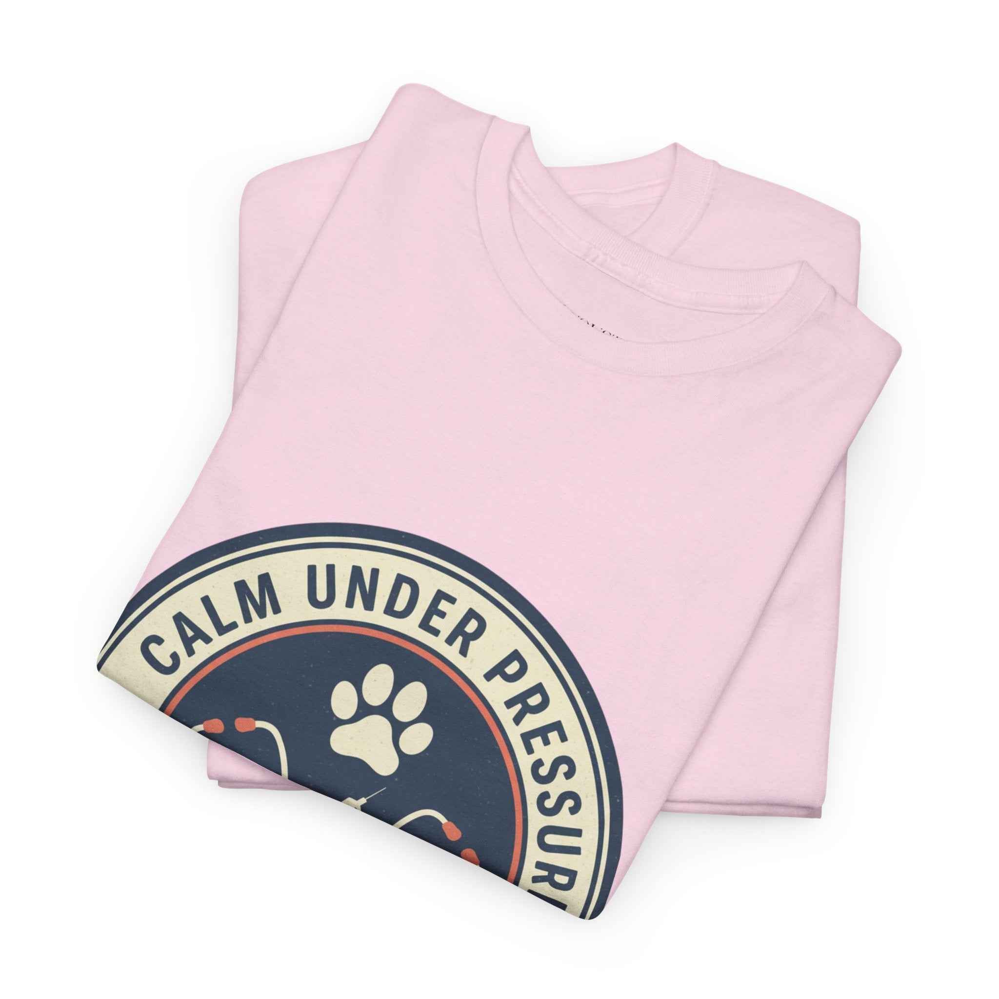 Calm Under Pressure" Vet Tech T-Shirt | Vintage Animal Care Design
