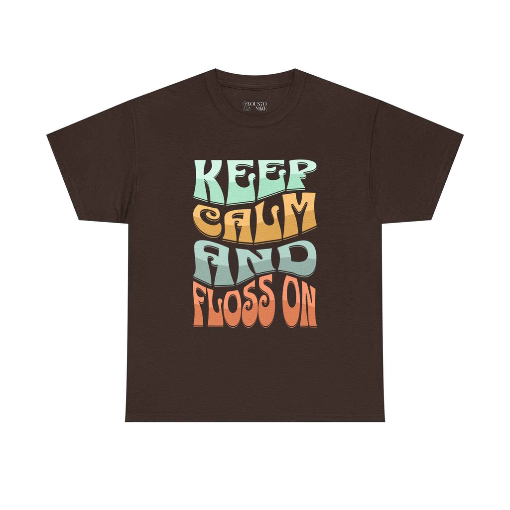 Funny Keep Calm and Floss Unisex T-Shirt - Dentist Tooth Care Shirt