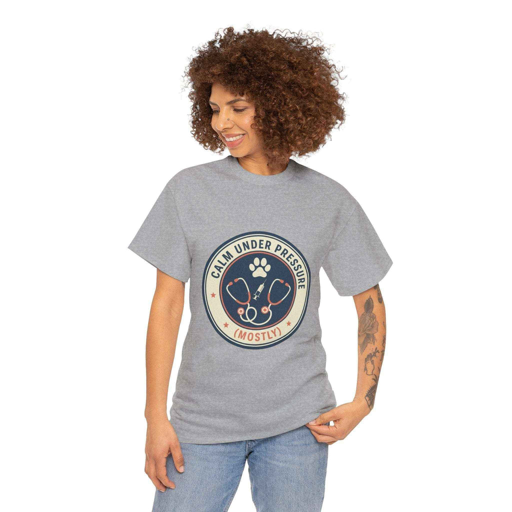 Calm Under Pressure" Vet Tech T-Shirt | Vintage Animal Care Design