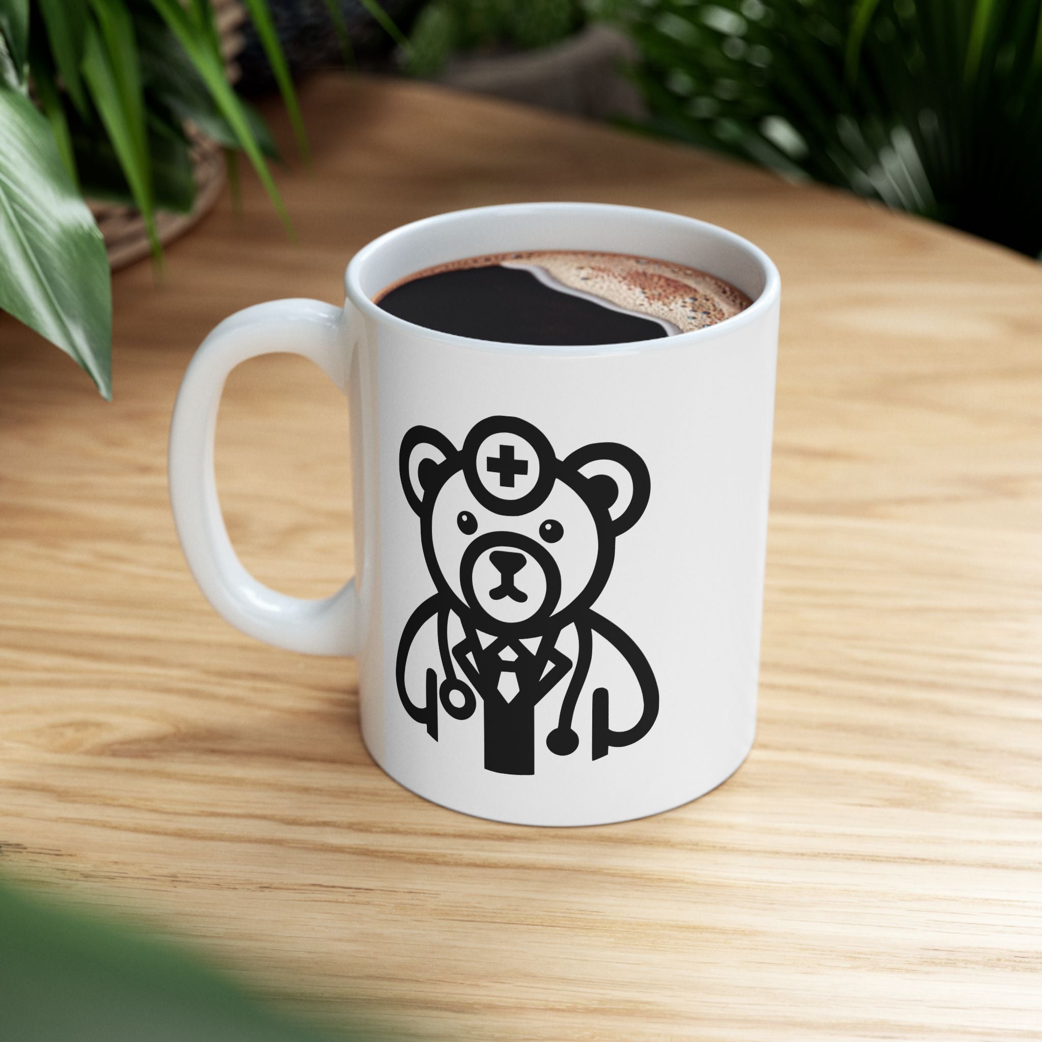 Cute Bear Design Ceramic Mug | Gift for Coffee Lovers, Personalized Mug, Animal Lover Gift, Cute Coffee Cup, Home Decor