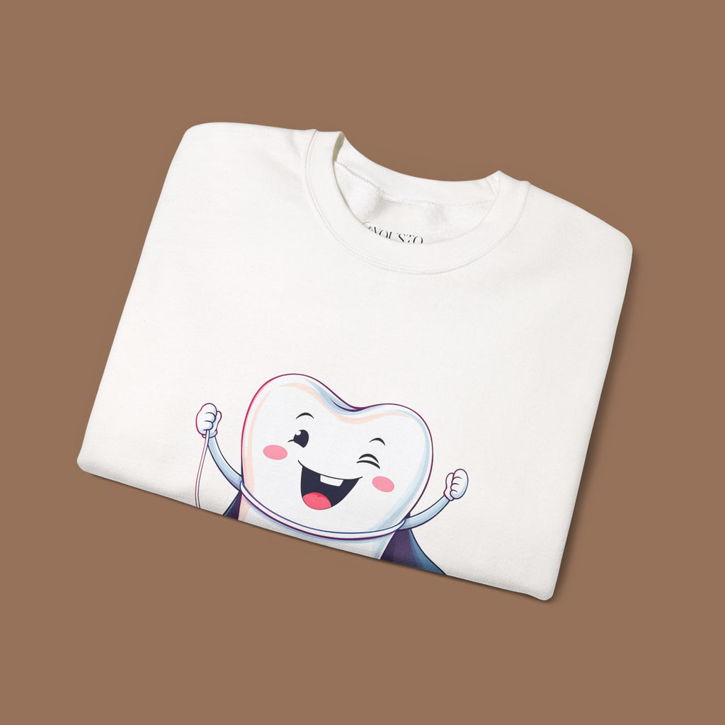Tooth Fairy Crewneck Sweatshirt - Fun Dental Gift for Kids, Halloween Costume, Cozy Gift for Dentists, Floss On! - YOUSTOMIZE
