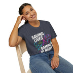 Gaming by Night Unisex T-Shirt | Perfect for Gamers, Medical Professionals, Casual Wear, Gift, Birthday Product vendor