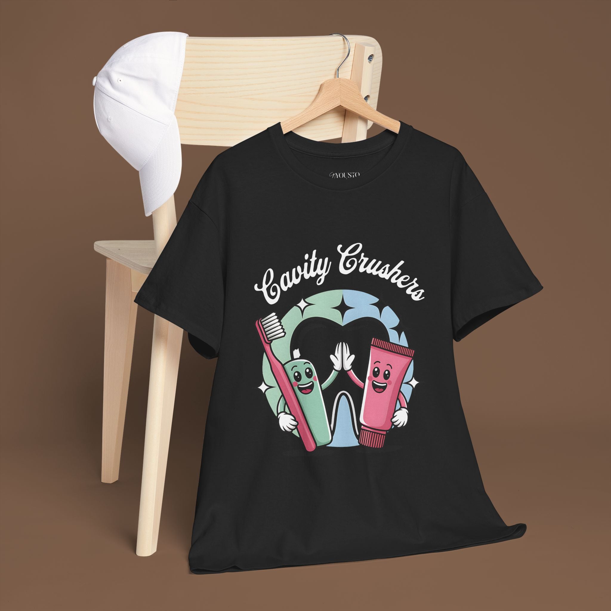 Cavity Crushers Tee - Fun Unisex Cotton Shirt, Perfect for Kids, Dentist Visits, Gifts, Birthdays, and Smiles! - YOUSTOMIZE