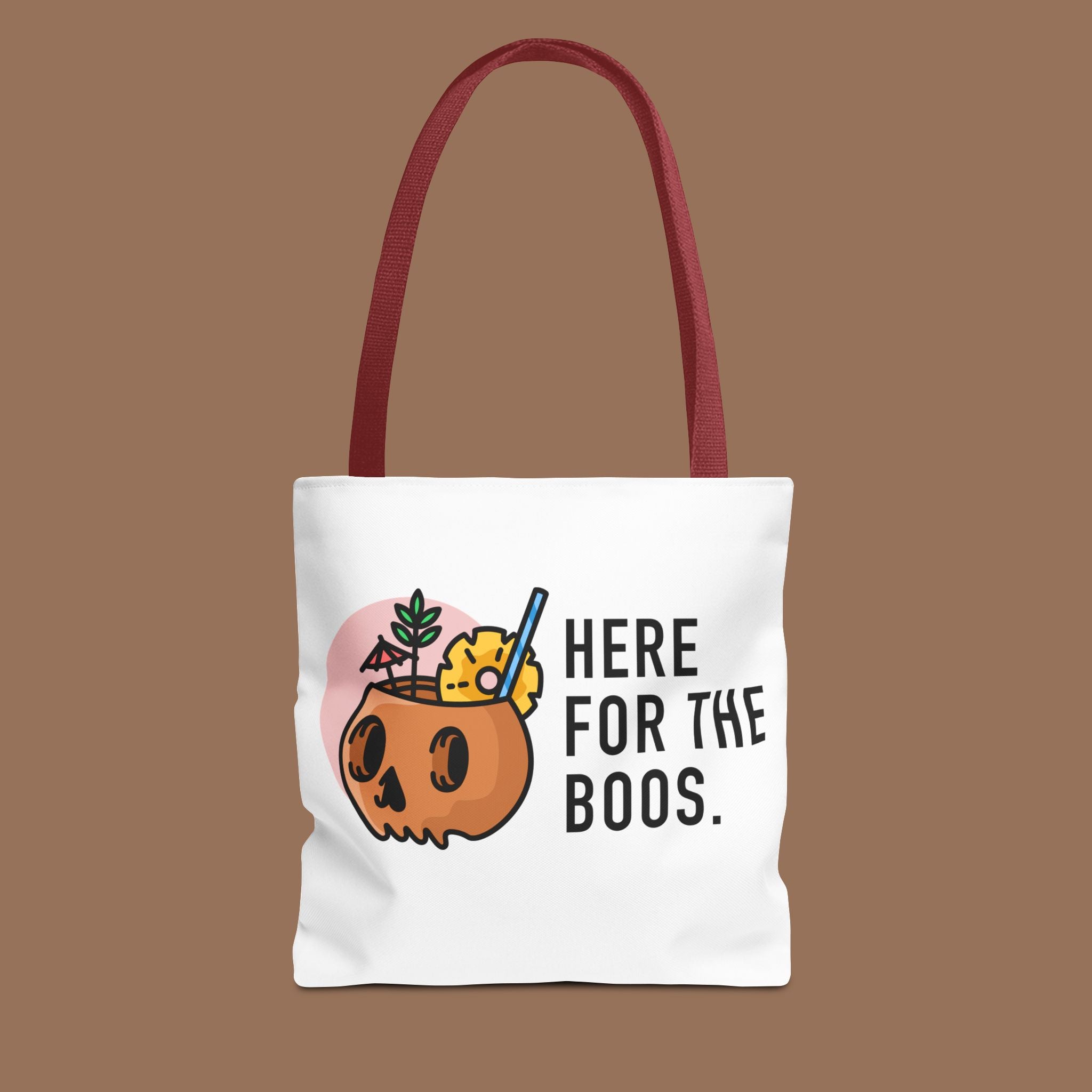 Halloween Tote Bag, Here for the Boos, Spooky Shopping Bag, Trick or Treat Tote, Autumn Accessory - YOUSTOMIZE