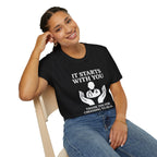 Inspirational Healthcare T-Shirt, Thank You for Choosing to Heal Shirt – Nurse Appreciation Gift – Doctor Gratitude T-shirt – It Starts With You – Minimalist Medical Design Product vendor