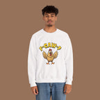 F-Caw-F Funny Chicken Sweatshirt, Unisex Crewneck, Gift for Chicken Lovers, Casual Wear, Cozy Outfit
