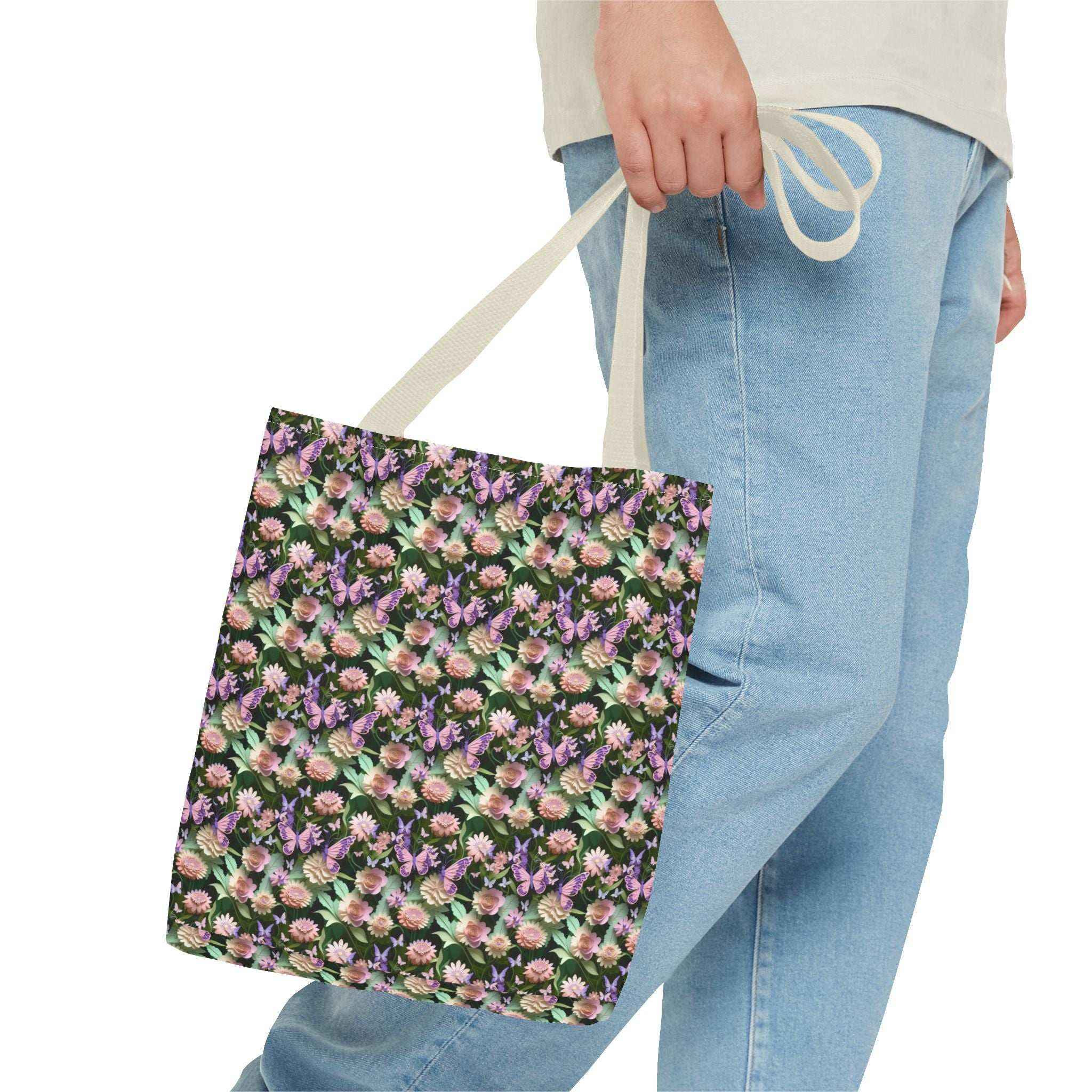 Floral Pattern Tote Bag - Stylish Eco-Friendly Accessory for Everyday Use