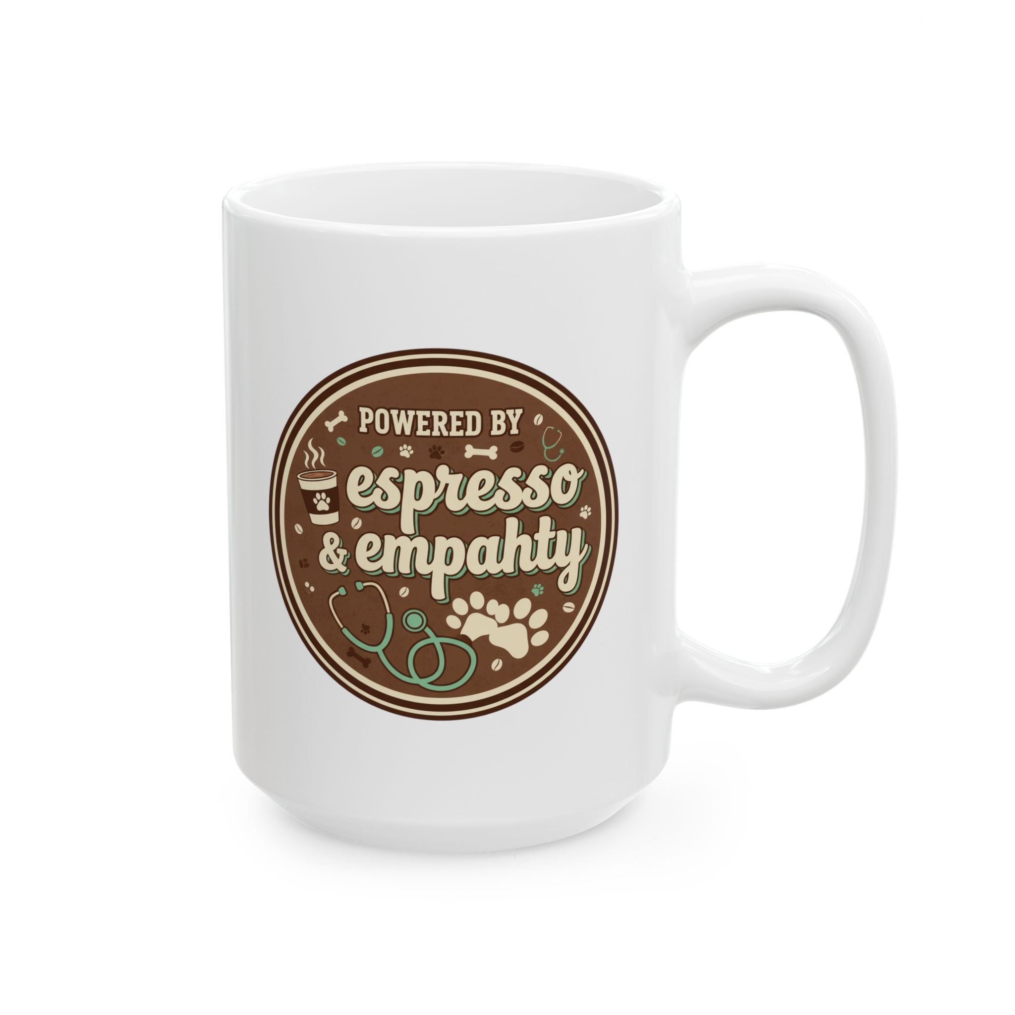 Expresso and Empathy Ceramic Mug - Veterinarian Coffee Lover and Empathy Gift