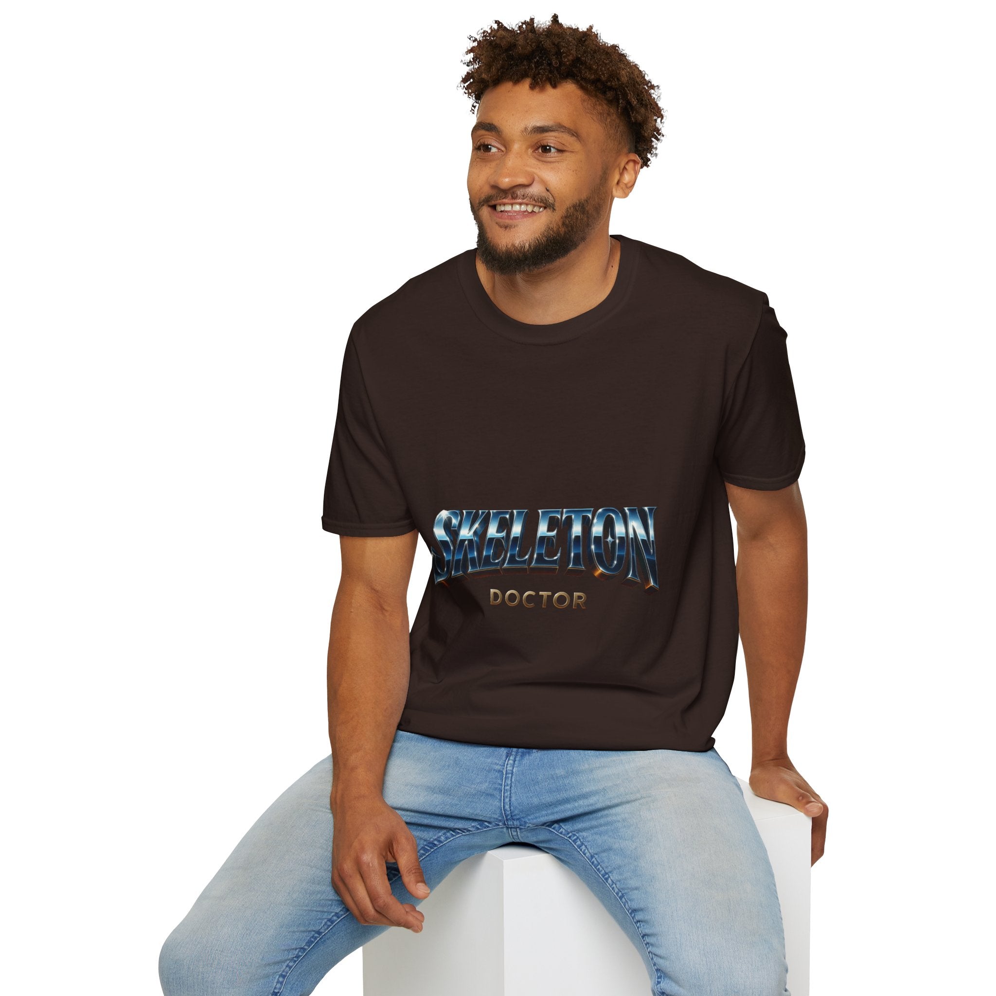 Skeleton Doctor Unisex Softstyle T-Shirt | Fun Halloween Tee, Cute Gift for Medical Professionals, Skeleton Graphic Shirt, Spooky Product vendor
