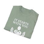 Inspirational Healthcare T-Shirt, Thank You for Choosing to Heal Shirt – Nurse Appreciation Gift – Doctor Gratitude T-shirt – It Starts With You – Minimalist Medical Design Product vendor