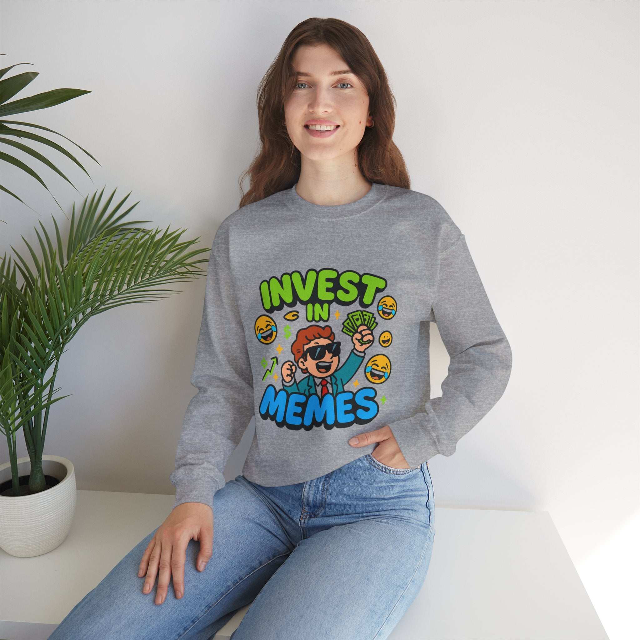 Unisex Sweatshirt - Funny Invest in Memes Design - YOUSTOMIZE