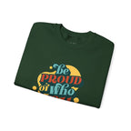 Be Proud Crewneck Sweatshirt, Unisex Pride Sweatshirt, Comfortable Casual Wear, LGBTQ+ Apparel, Gift for Friends, Everyday Inspiration Product vendor
