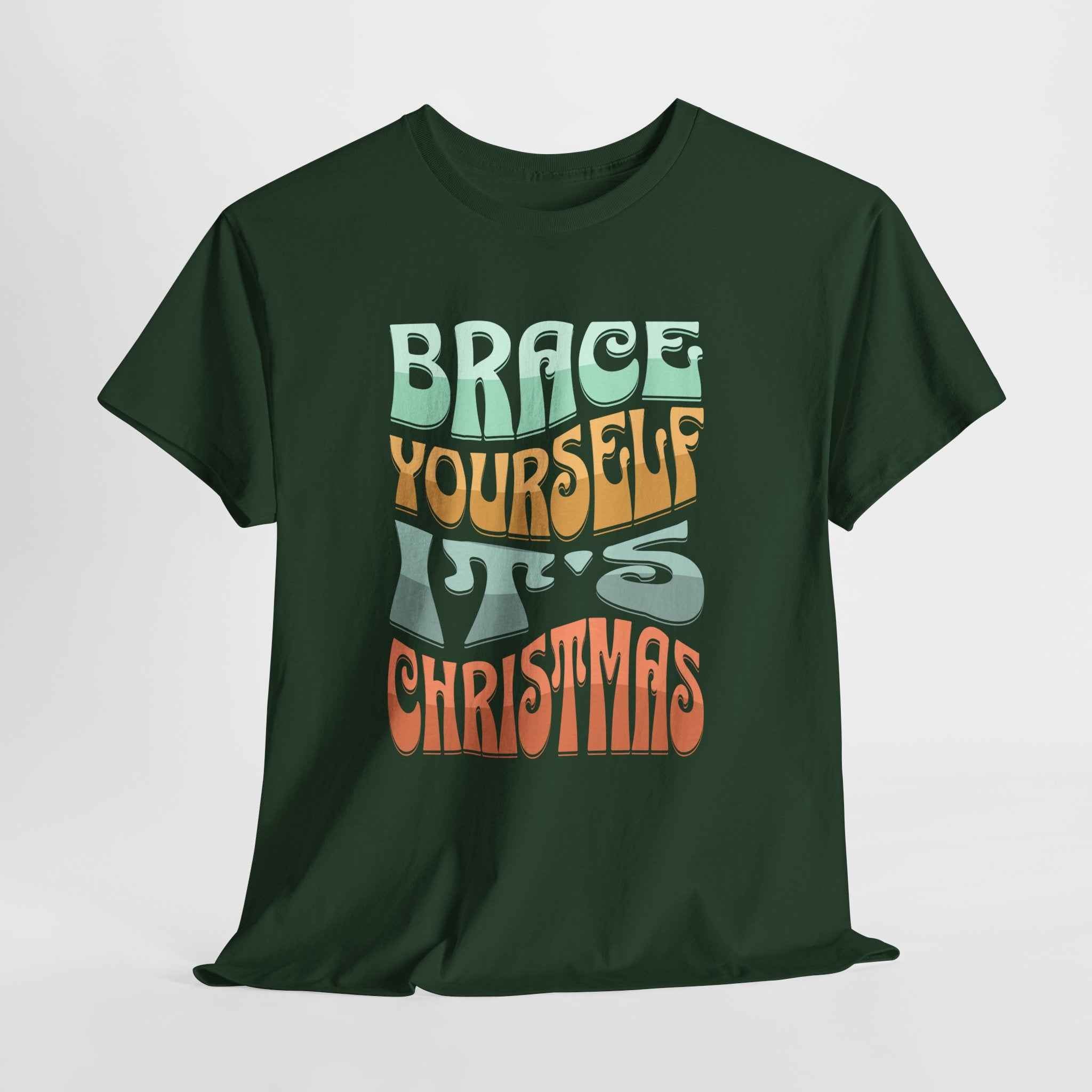 Christmas Spirit Unisex Heavy Cotton Tee, Holiday Gift, Festive Apparel, Cozy Christmas Tee, Casual Wear, Unisex Tee
