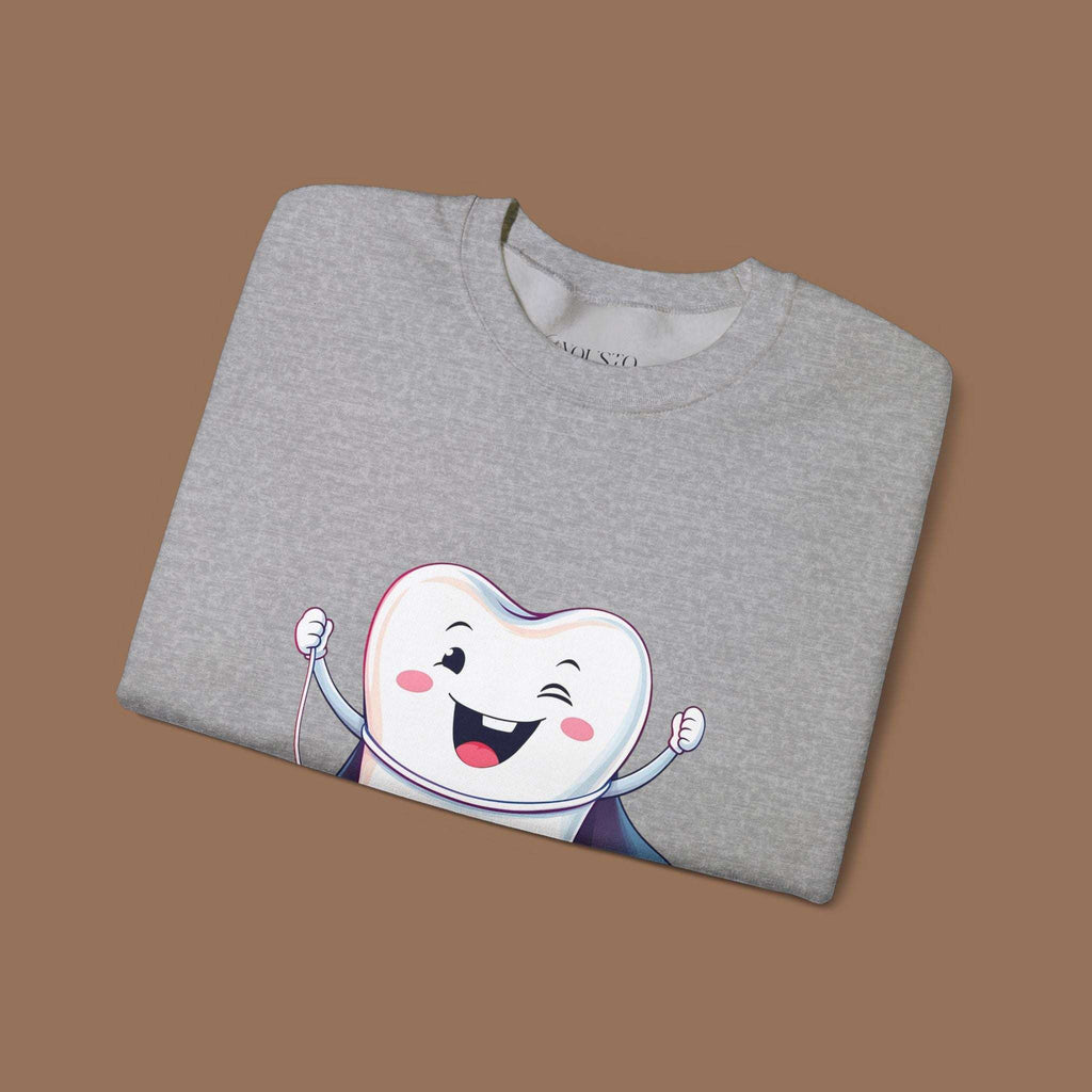 Tooth Fairy Crewneck Sweatshirt - Fun Dental Gift for Kids, Halloween Costume, Cozy Gift for Dentists, Floss On! - YOUSTOMIZE
