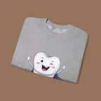 Tooth Fairy Crewneck Sweatshirt - Fun Dental Gift for Kids, Halloween Costume, Cozy Gift for Dentists, Floss On! - YOUSTOMIZE