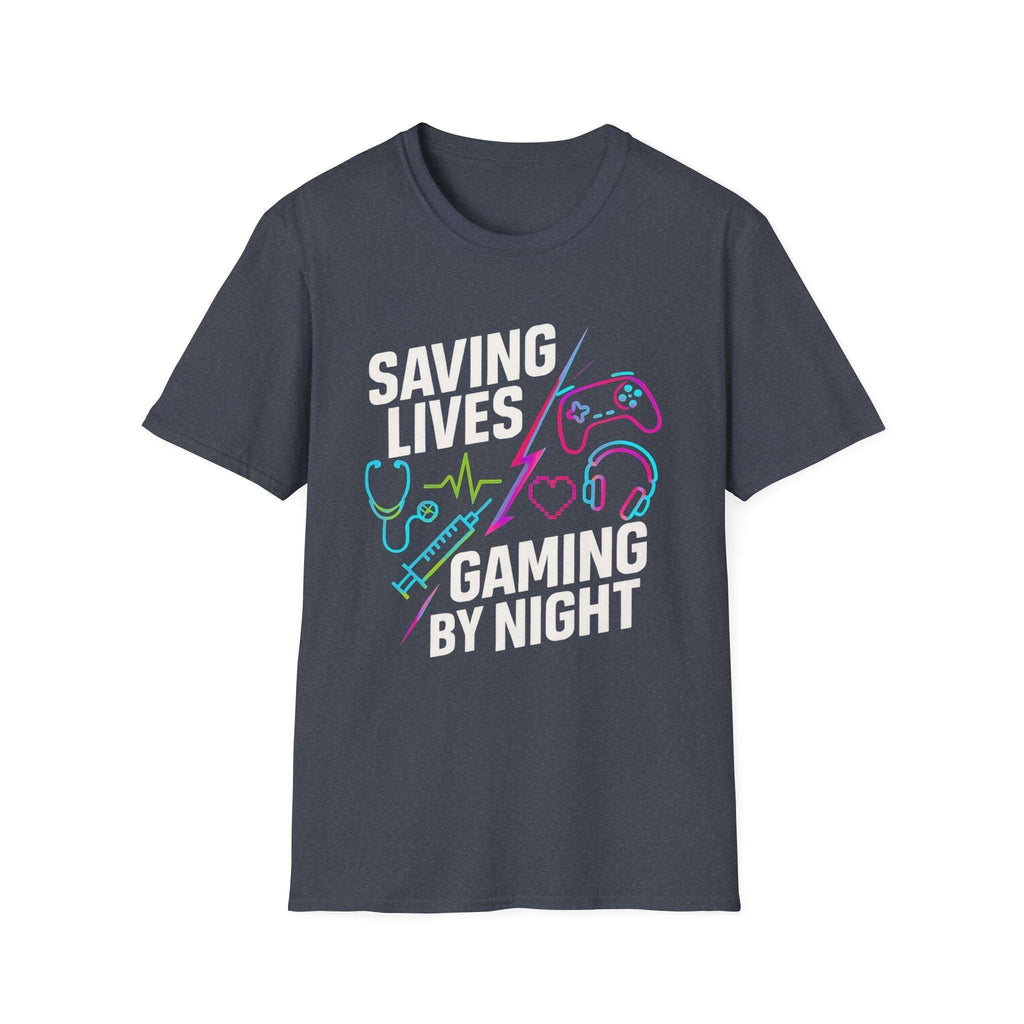 Gaming by Night Unisex T-Shirt | Perfect for Gamers, Medical Professionals, Casual Wear, Gift, Birthday Product vendor