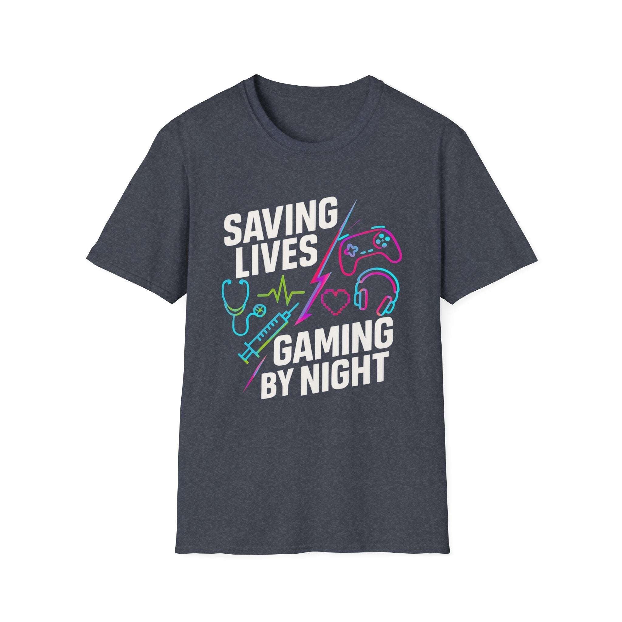 Gaming by Night Unisex T-Shirt | Perfect for Gamers, Medical Professionals, Casual Wear, Gift, Birthday Product vendor