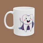 Superhero Tooth Ceramic Mug - Fun Kids Drinkware, Halloween Gift, Dental Awareness, Child's Birthday Party Favor, Cute Cup for Kids Product vendor