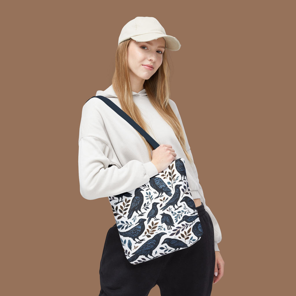 Nature-Inspired Tote Bag, Eco-Friendly Bag for Shopping, Beach, Travel, Gift for Bird Lovers, Floral Print Bag, Versatile Everyday Carry - YOUSTOMIZE