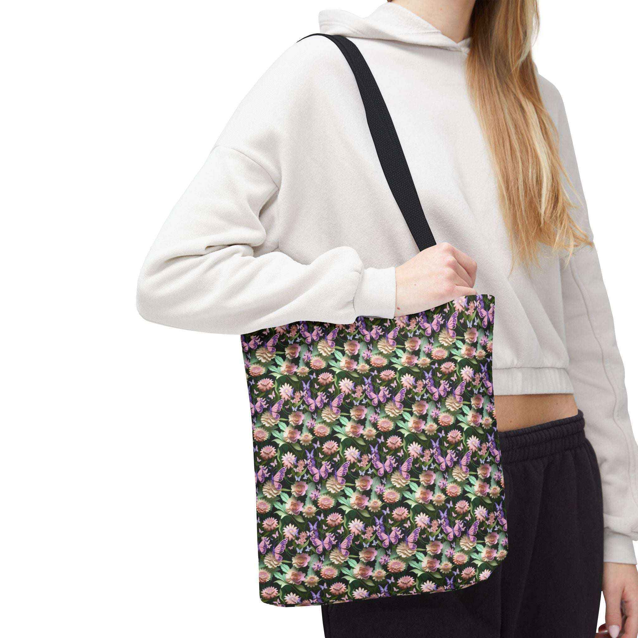 Floral Pattern Tote Bag - Stylish Eco-Friendly Accessory for Everyday Use