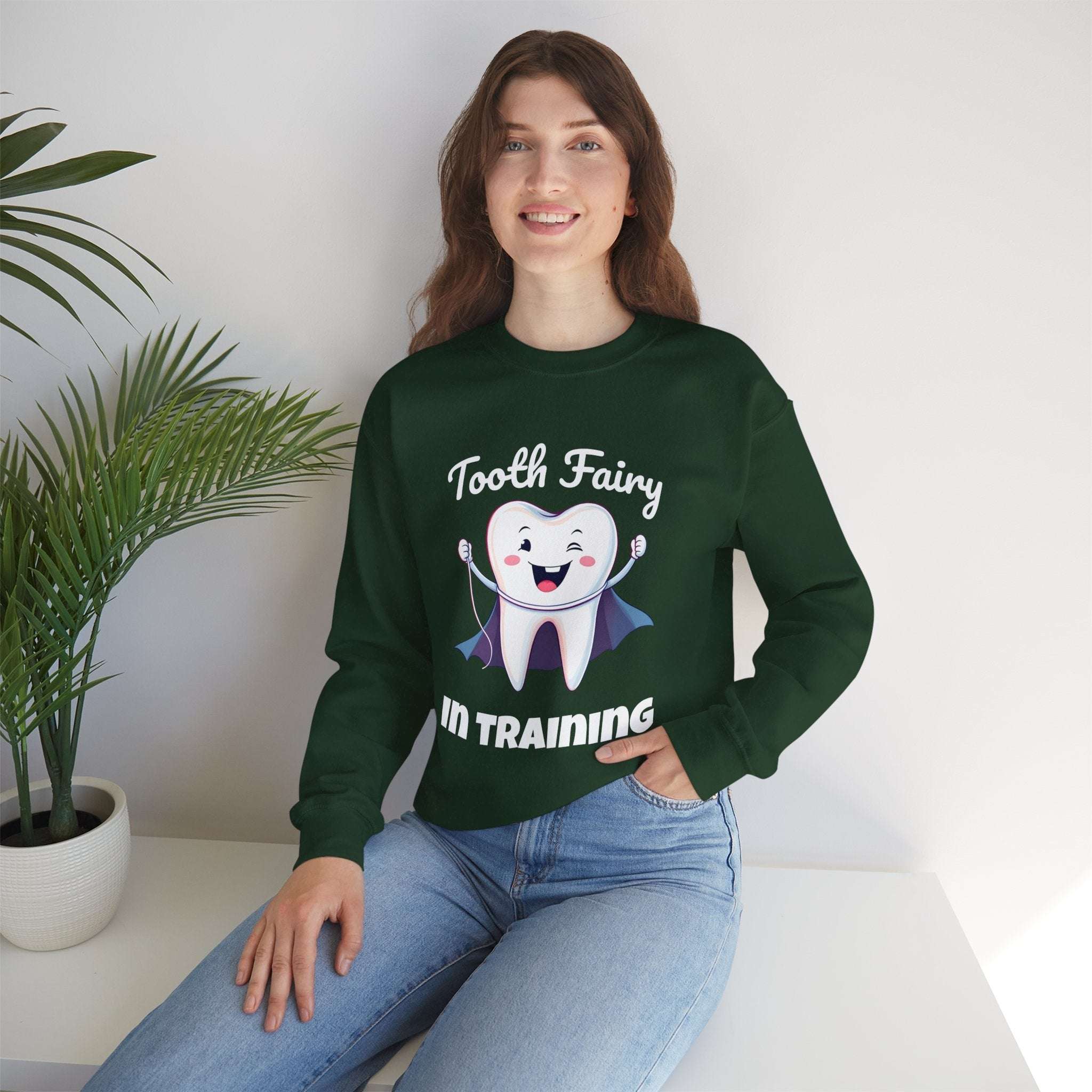 Tooth Fairy Sweatshirt - Fun Gift for Dentist Humor, Ideal for Halloween, Birthdays, Cozy Wear, Family Activities Product vendor
